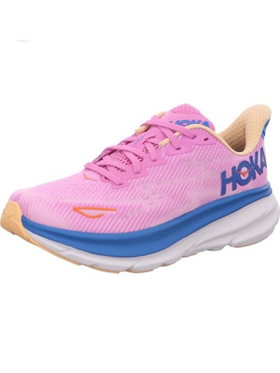 Hoka Shoes - Hoka Clifton 9 Women's Running Shoes Pink and Navy Blue